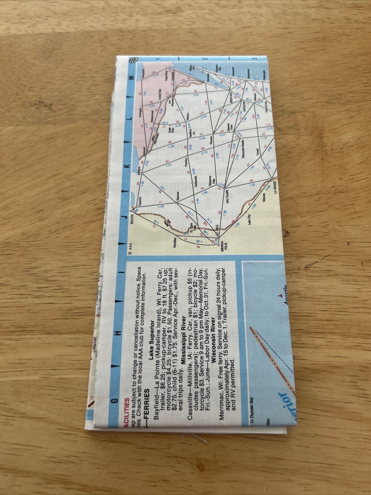 Minnesota and Wisconsin AAA Road Map