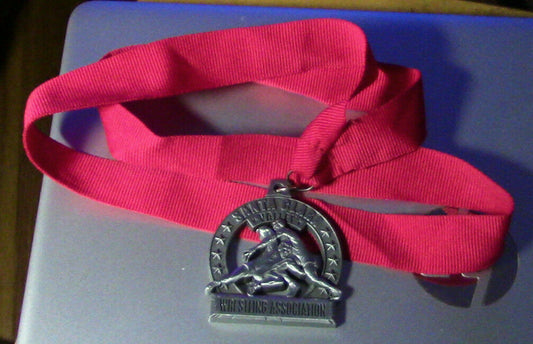 SANTA CLARA VALLEY WESTLING ASSSOCIATION MEDAL-WITH RED RIBBON (Extended Leg))