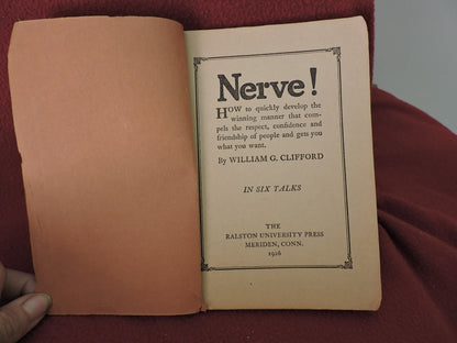VINTAGE  Nerve 1926 William G. Clifford PAPERBACK