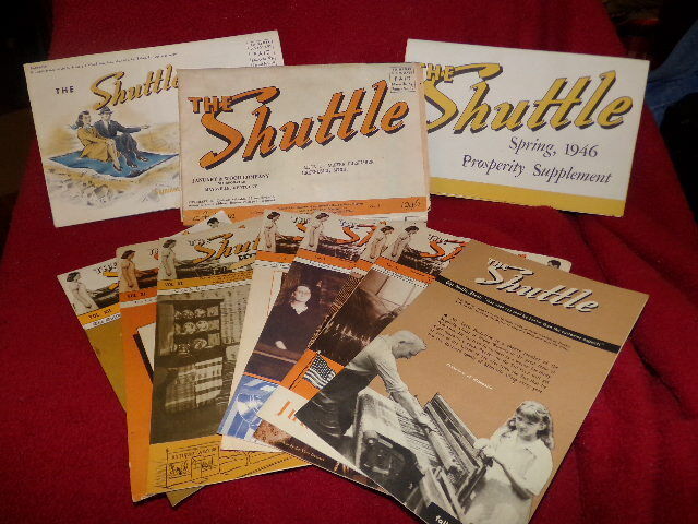 Lot of "The Shuttle" newsletters 1942 to 1948 Maysville Guild of Home Weavers