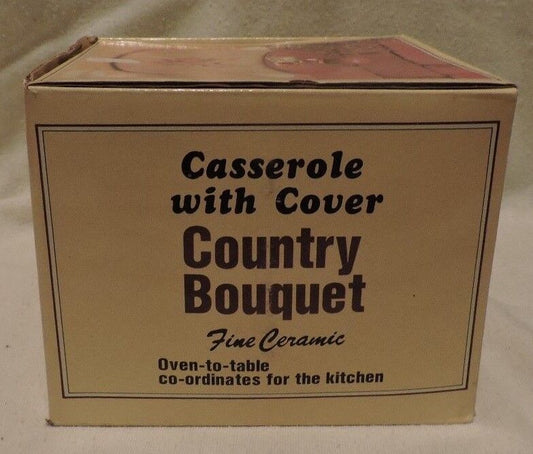 Casserole with Cover Country Bouquet Fine Ceramic