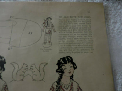 FEBRUARY 1914: " OUR BETTY AS A CAMP FIRE GIRL" CUT OUT: DESIGNED BY MARGARET PE