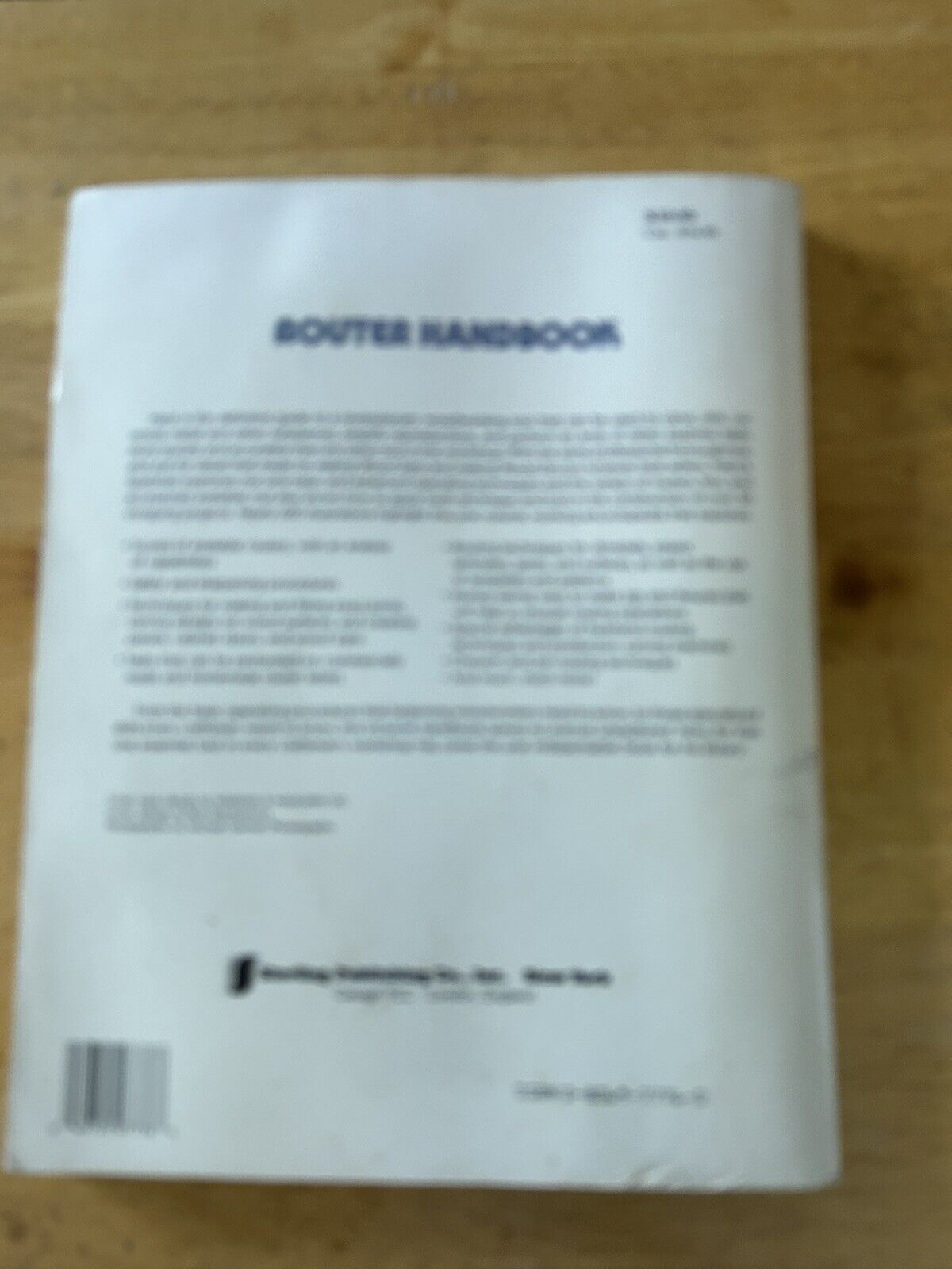 ROUTER HANDBOOK BY PATRICK SPIELMAN 1983