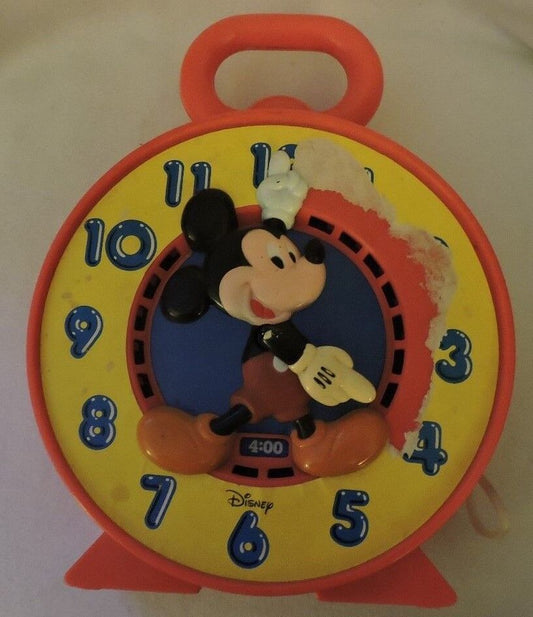 Vintage Mickey Mouse Toy Clock/Pull String Toy