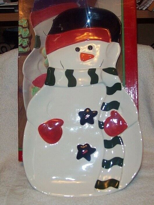 Snowman Platter, May Department Store