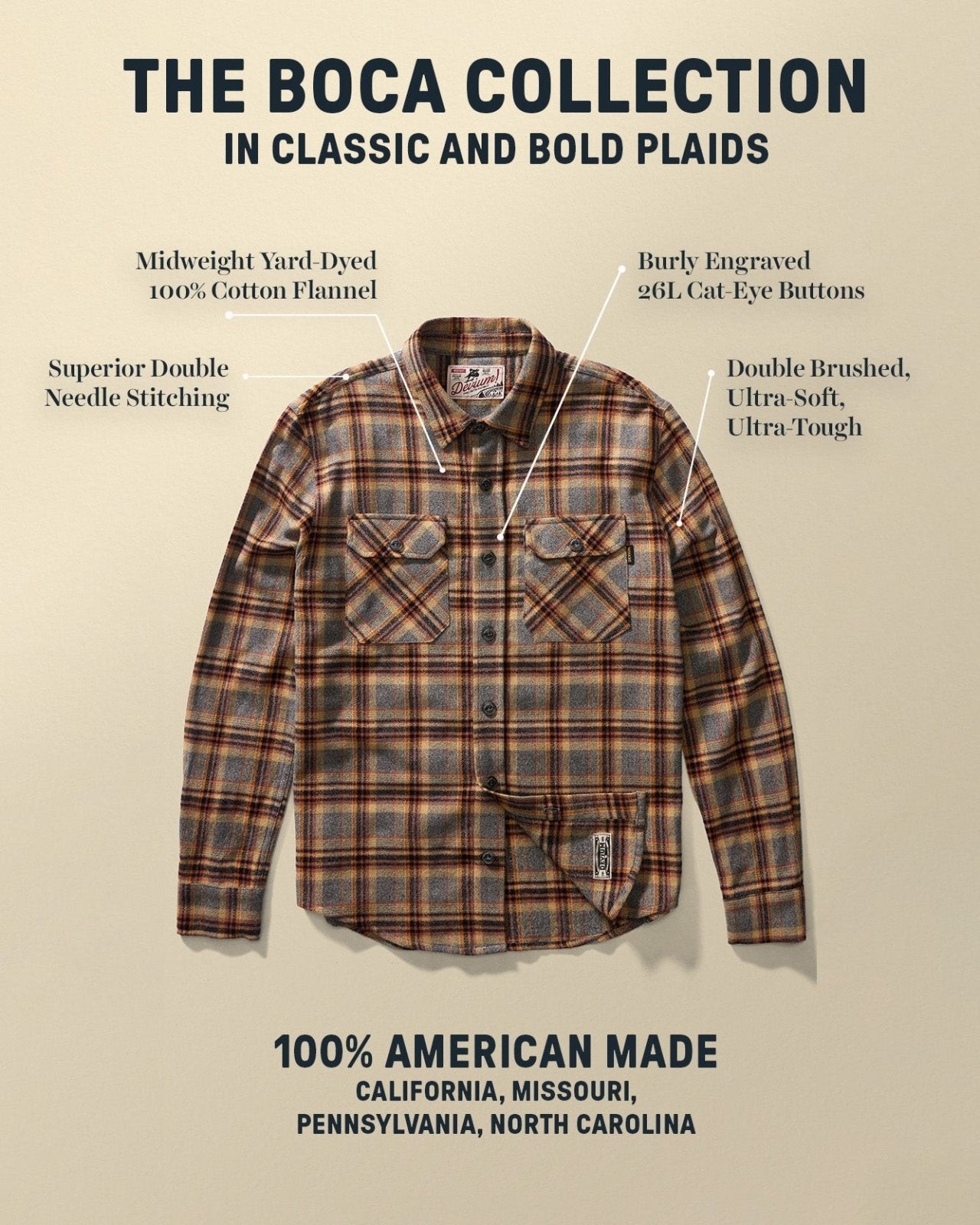 Boca Long Sleeve Flannel Shirt