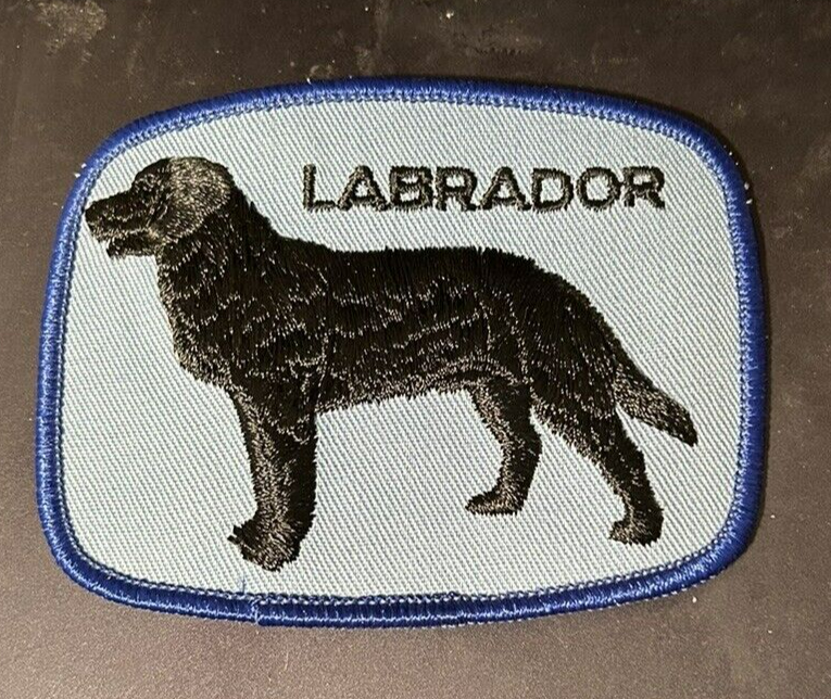 Labrador Dog Patch (Black/Blue)