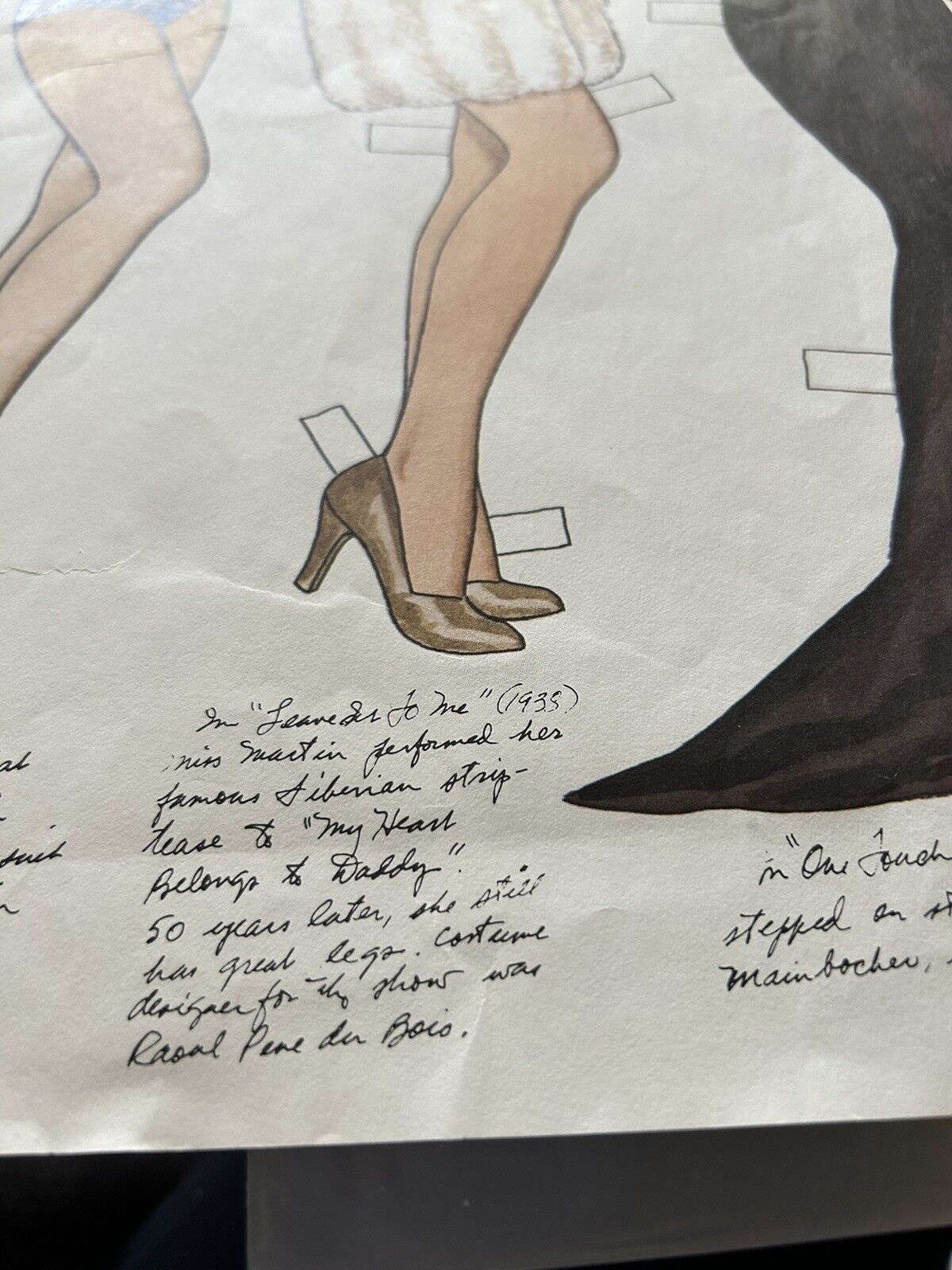 SOUVENIR PAPER DOLL "REGARDS TO BROADWAY" JUNE 1981 AUTOGRAPHED: TOM TRERNEY