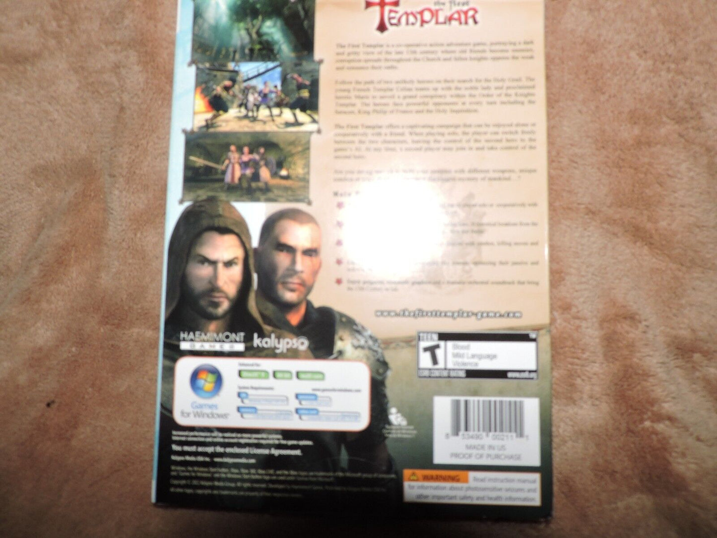THE FIRST TEMPLAR--PC GAMES FOR WINDOWS