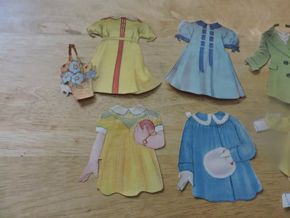 VINTAGE YOUTH PAPER DOLL OUTFITS 6 PIECES