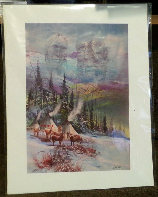 American Indian Print-Native American "Dream" Remembering The Past (UNFRAMED)