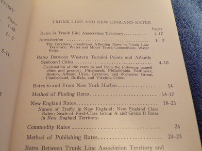 C.F.A And Trunk Line Rates Book 1931 Printing