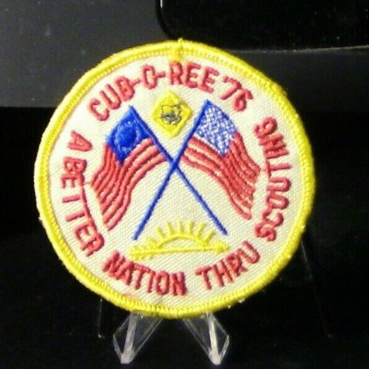 BSA: Cub-O-Ree '76 A Better Nation Thru Scouting Patch