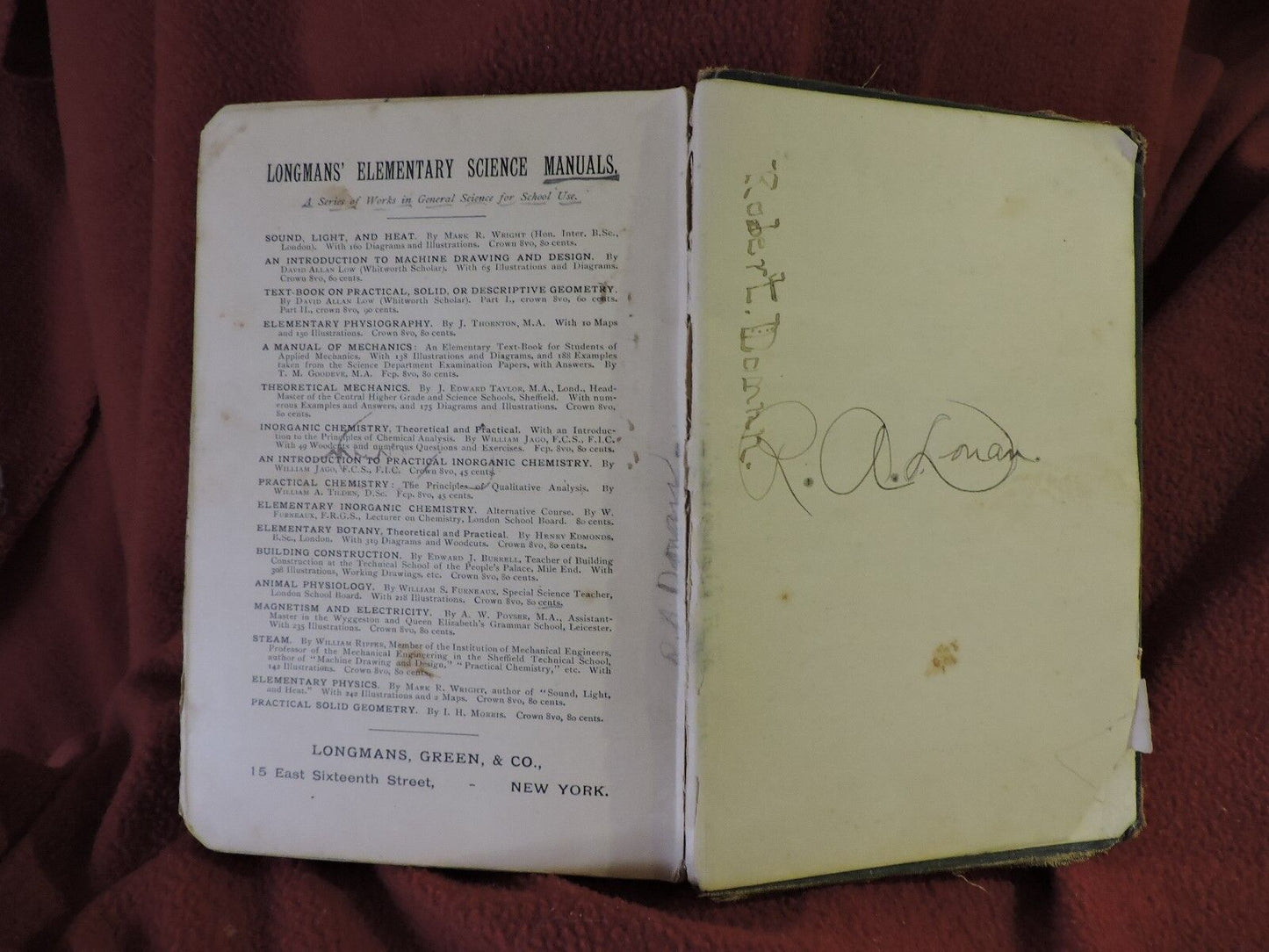 1891 Longman's School Grammar by David Salmon
