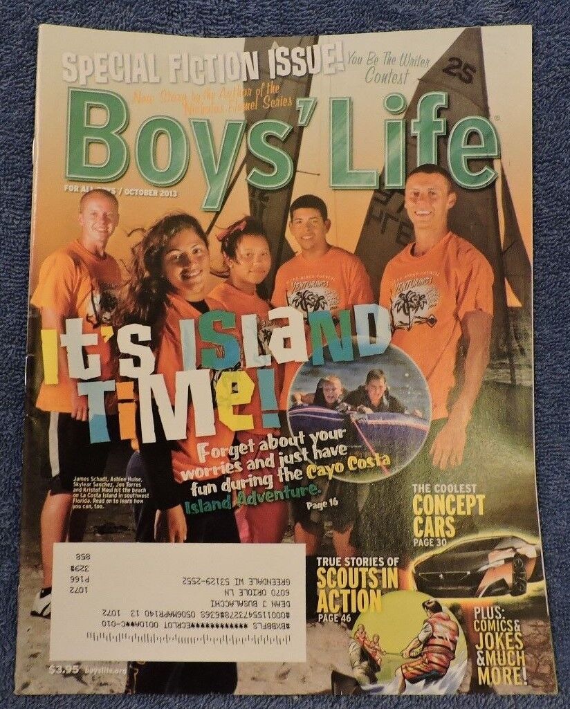 BSA-Boys' Life October 2013 Issue Features Island Adventure
