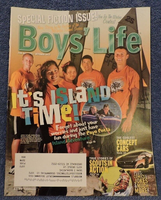 BSA-Boys' Life October 2013 Issue Features Island Adventure