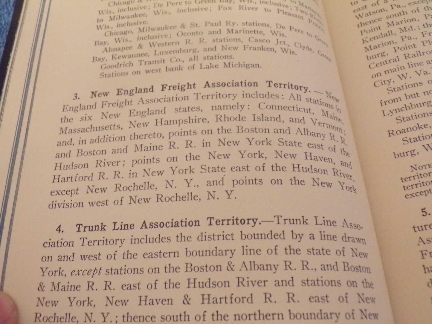 C.F.A And Trunk Line Rates Book 1931 Printing