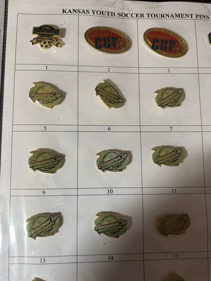 Unique/Rare Set of 20 Kansas State Youth Soccer Pins (Duplicates)