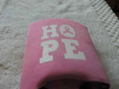BREAST CANCER "HOPE" KOOZIE ( DRINK HUGGIE) NEW