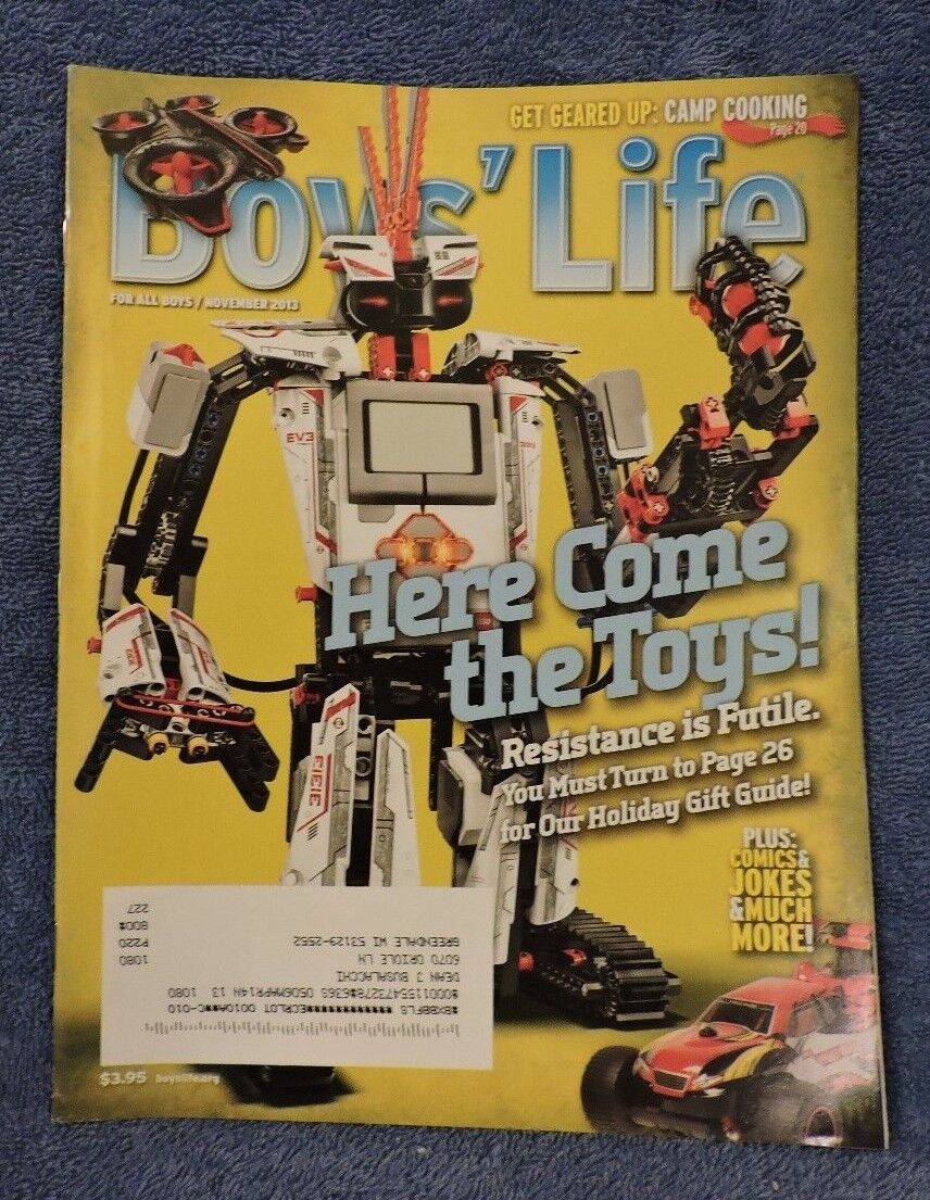 BSA-Boys' Life November 2013 Issue Features "TOYS"