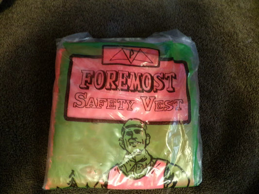 HUNTERS SAFETY VEST Lightweight Size Medium Flourescent Orange-License Holder