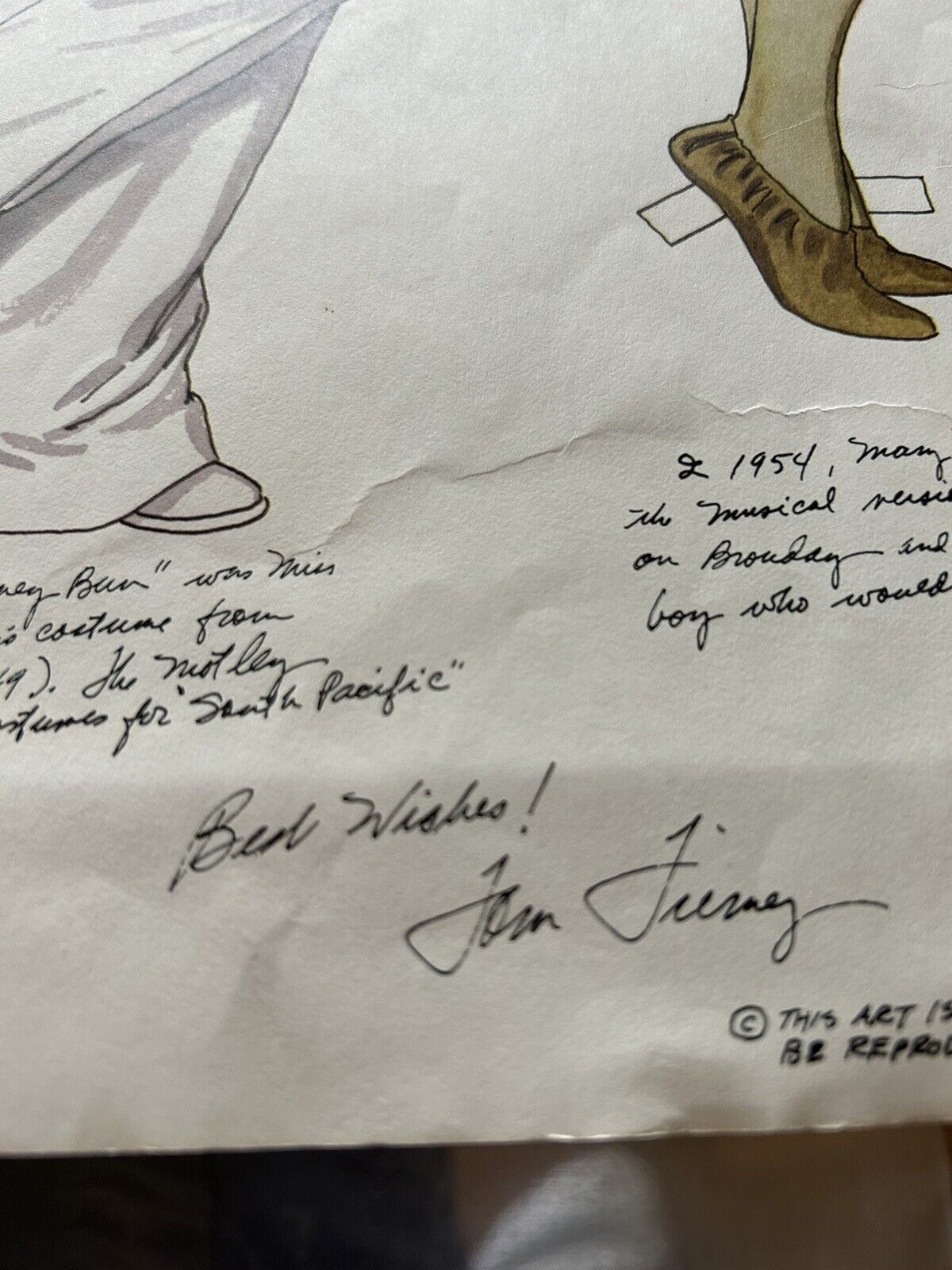 SOUVENIR PAPER DOLL "REGARDS TO BROADWAY" JUNE 1981 AUTOGRAPHED: TOM TRERNEY