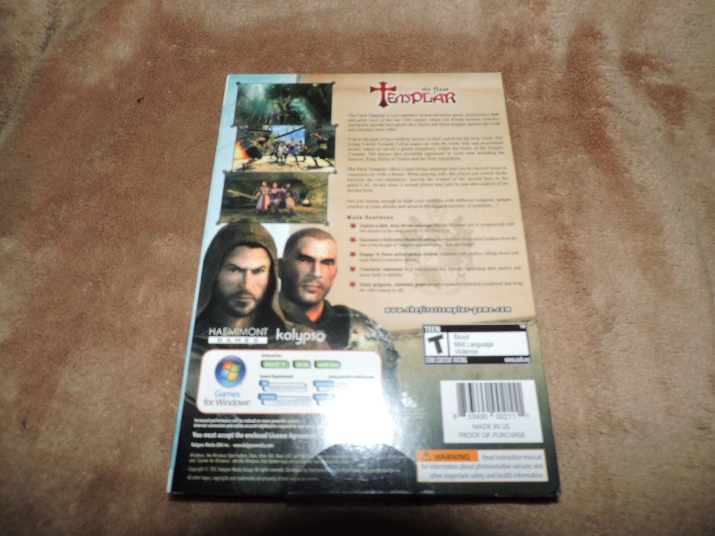 THE FIRST TEMPLAR--PC GAMES FOR WINDOWS