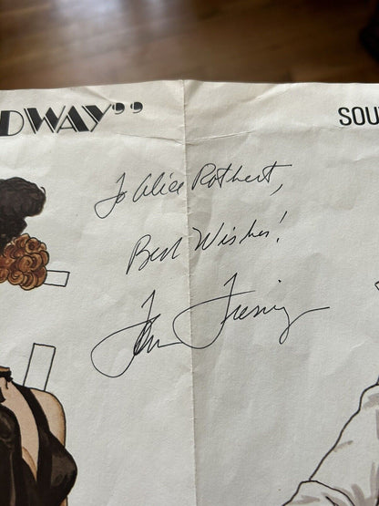 SOUVENIR PAPER DOLL "REGARDS TO BROADWAY" JUNE 1981 AUTOGRAPHED: TOM TRERNEY