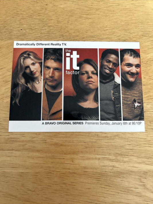 The "It Factor" Bravo Original Series Postcard (Reality TV)
