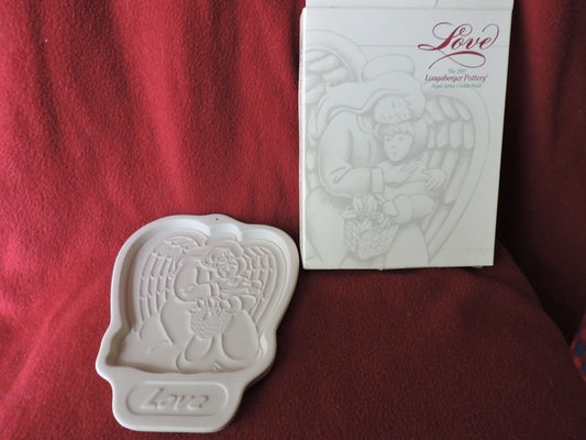 LONGABERGER POTTERY--COOKIE MOLDS--LOVE--1995