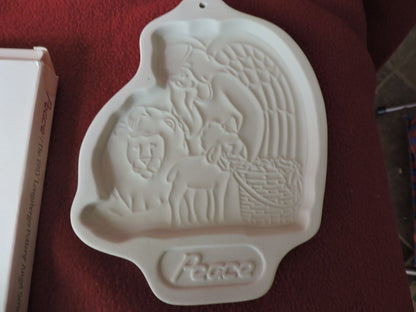 LONGABERGER POTTERY COOKIIE MOLDS--PEACE--1993