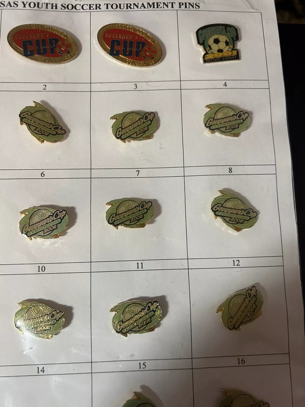 Unique/Rare Set of 20 Kansas State Youth Soccer Pins (Duplicates)