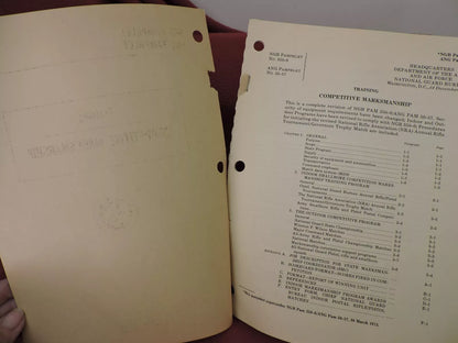 Dept the Army and Air Force National Guard Bureau -Competitive Markmanship 1974