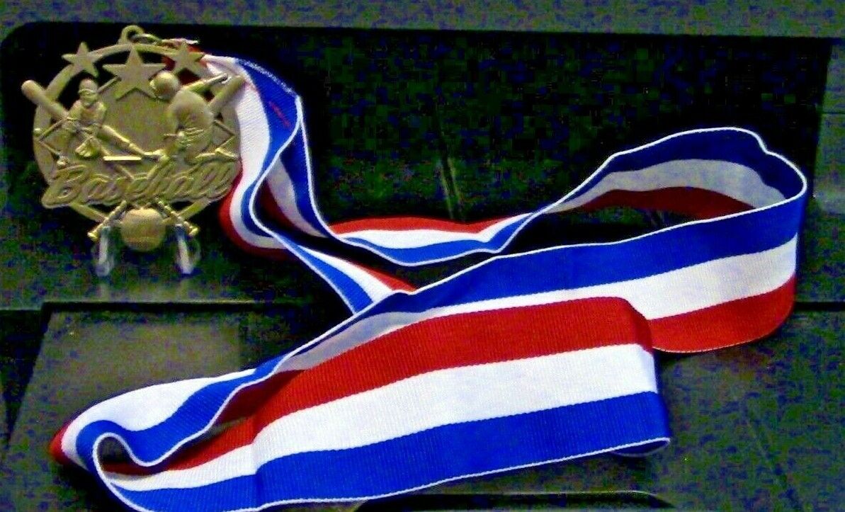 Generic Baseball Medal And Ribbon (Ready To Wear/Display)