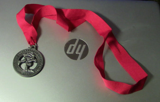 SANTA CLARA VALLEY WESTLING ASSSOCIATION MEDAL-WITH RED RIBBON