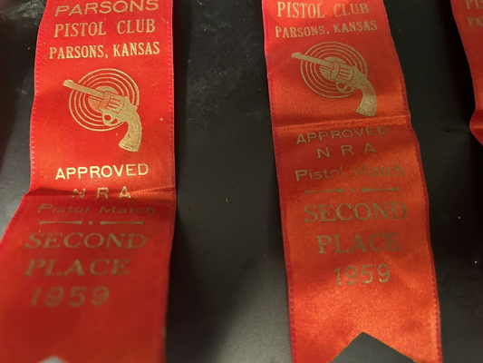Vintage 1959 Parson's (Kansas) Shooting Club Award Ribbon Set of 4