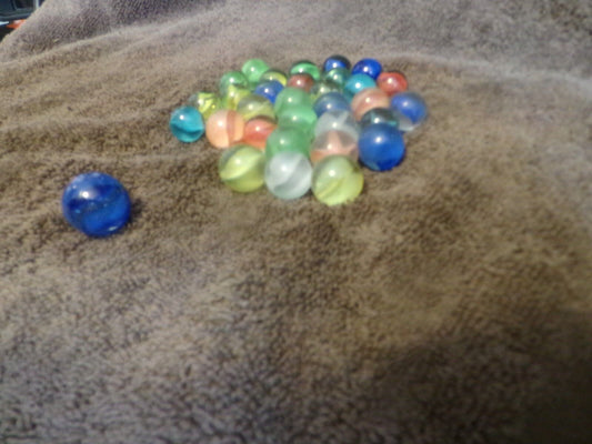 Lot of VINTAGE MARBLES-Brilliant Colors