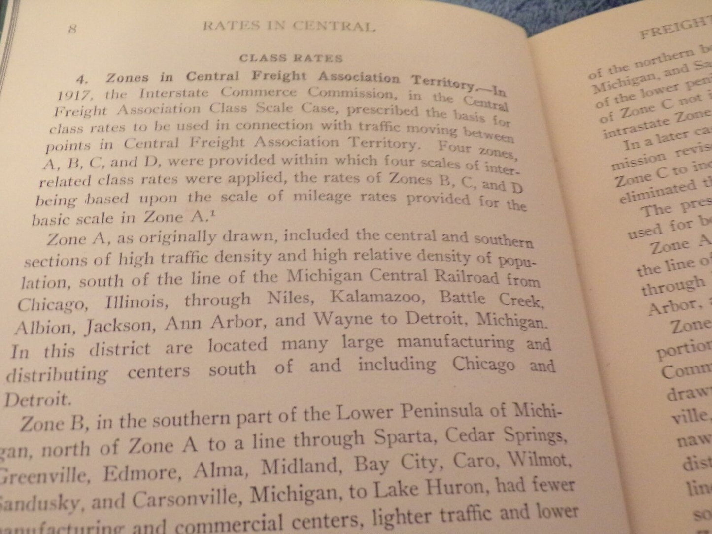 C.F.A And Trunk Line Rates Book 1931 Printing