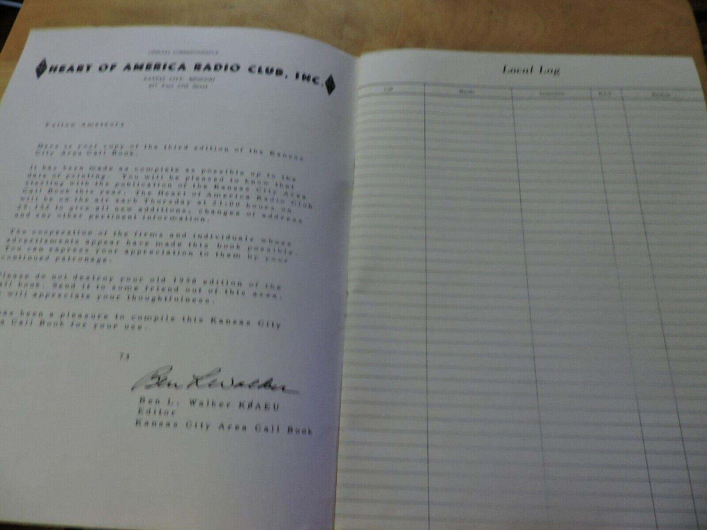 KANSAS CITY AREA AMATEUR RADIO CALL BOOK SPRING 1960