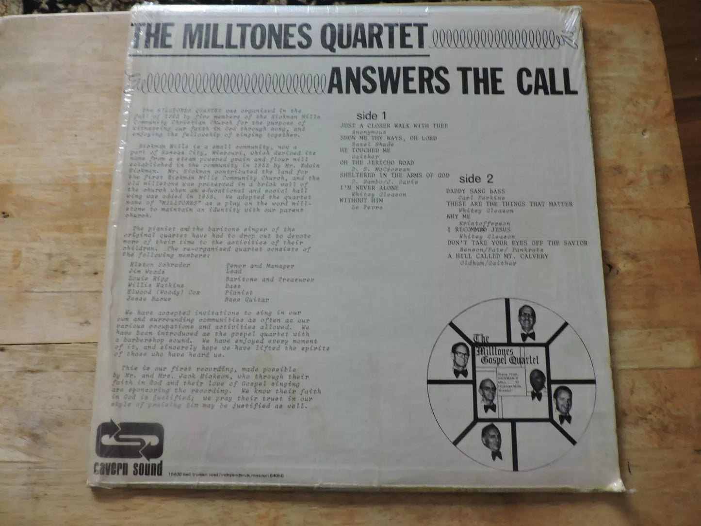 The Milltones Quartet "Answers The Call" Vinyl