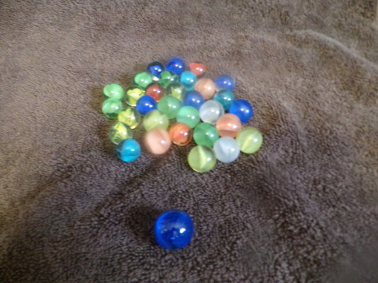 Lot of VINTAGE MARBLES-Brilliant Colors