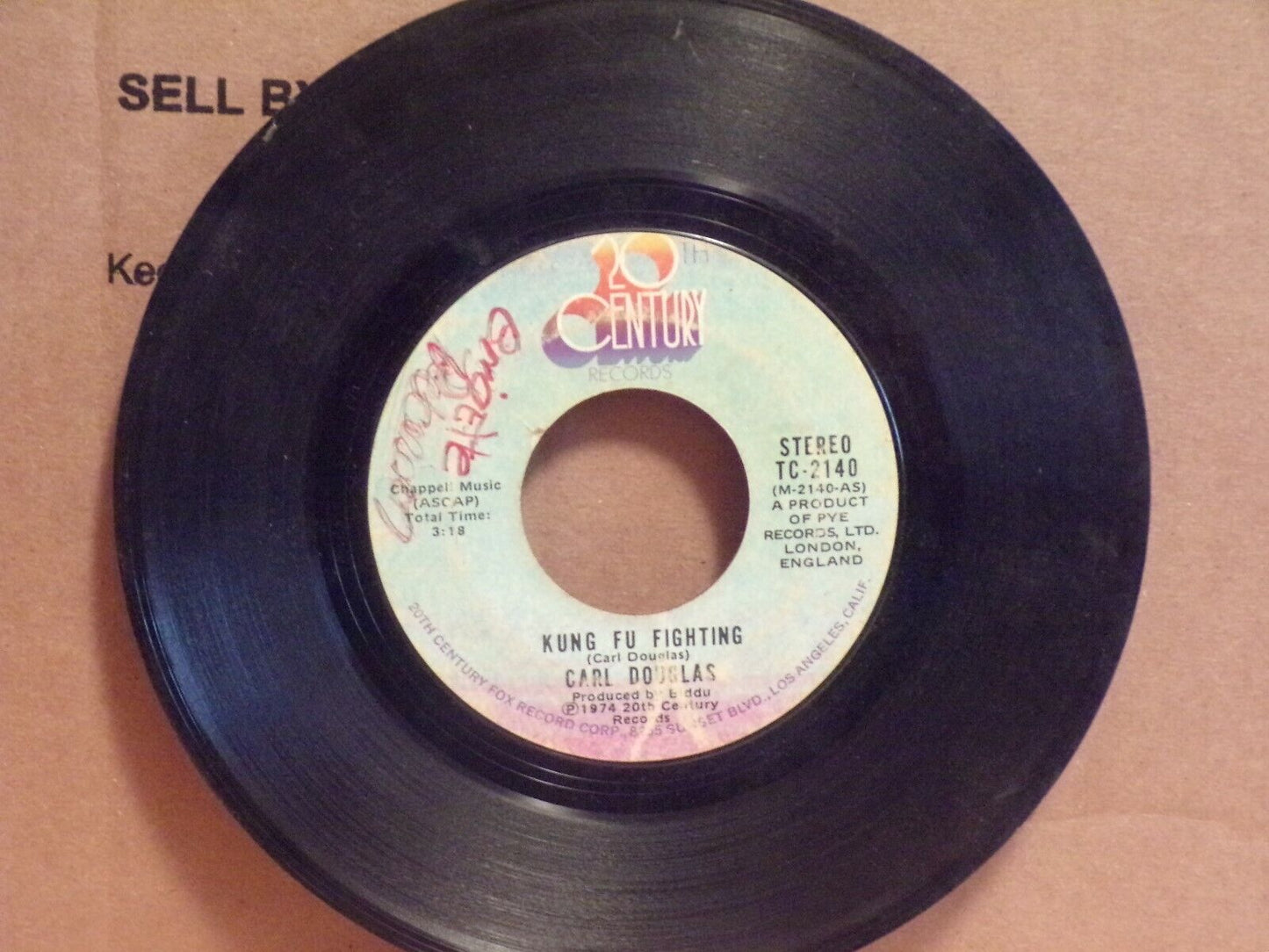 Carl Douglas Presents Kung Fu Fighting/Gamblin' Man Vinyl Record