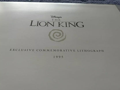 DISNEY'S LION KING COMEMORATIVE LITHOGRAPH 14 X 11 INCHES-1995