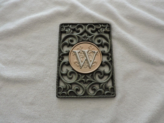 Decorative Wall Hanging "W" 5x7 inches
