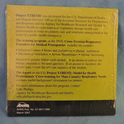 AGENCY FOR HEALTHCARE RESEARCH PROJECT XTREME TRAINING DVD AND REPORT CD