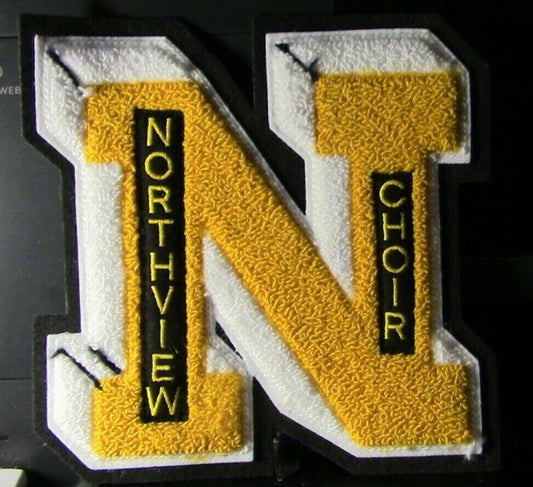Athletic Letter, "Northview Choir" White and Gold Background