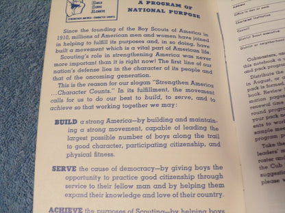 1963-1964 Cub Scout Leader's Program Notebook