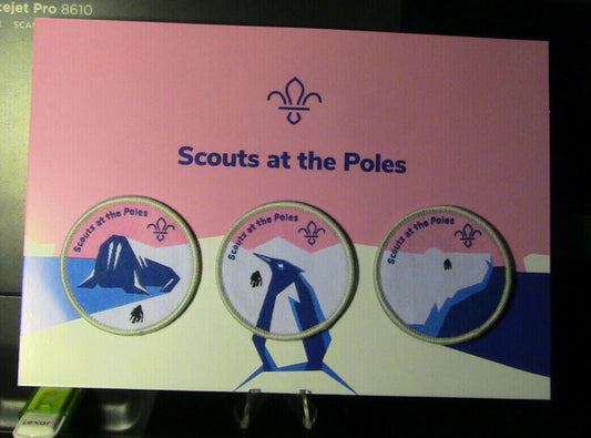 Official World Scouting Patch Set: "SCOUTS AT THE POLES" -3 Patch Collectors Set