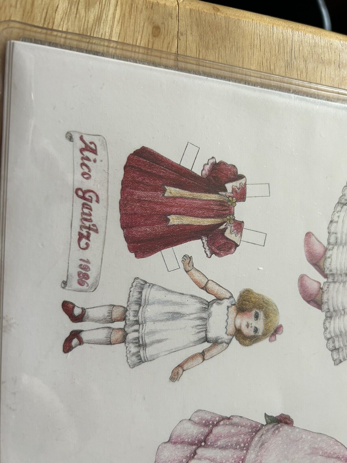 CAMELLIA GIRL PAPER DOLL, SACRAMENTO PIONEER DOLL CLUB, AICO GEUTZ 1986