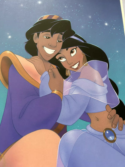 WALT DISNEY'S ALADDIN COMEMORATIVE LITHOGRAPH 14 X 11 INCHES-1993